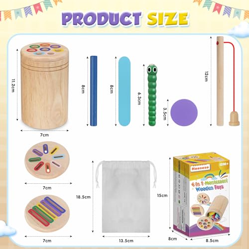Thumbnail 4 de Haozozo Juguetes Montessori 4 en 1 16 piezas 🎲