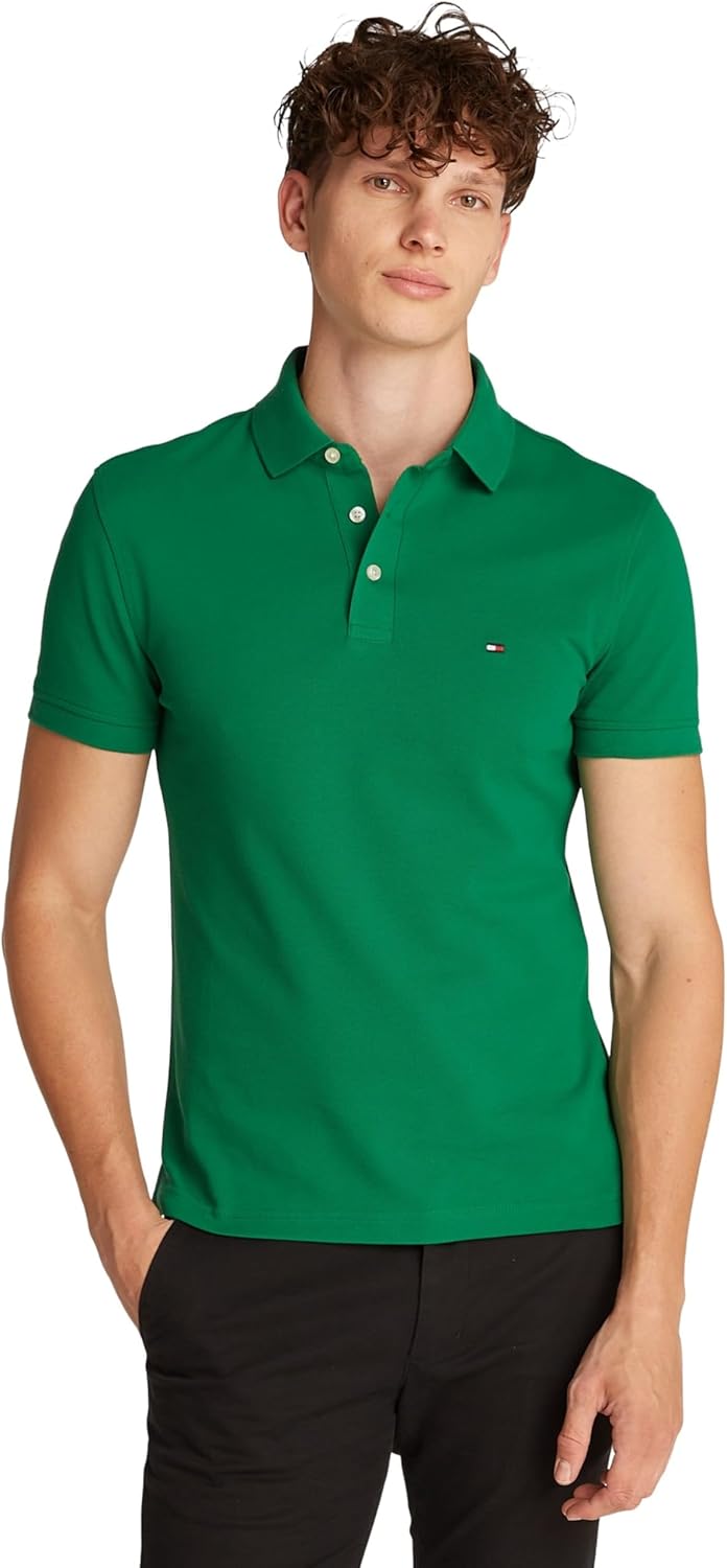 Thumbnail 6 de Tommy Hilfiger Herren Poloshirt Kurzarm 1985 Slim Slim Fit mit Stretch-Baumwollpike