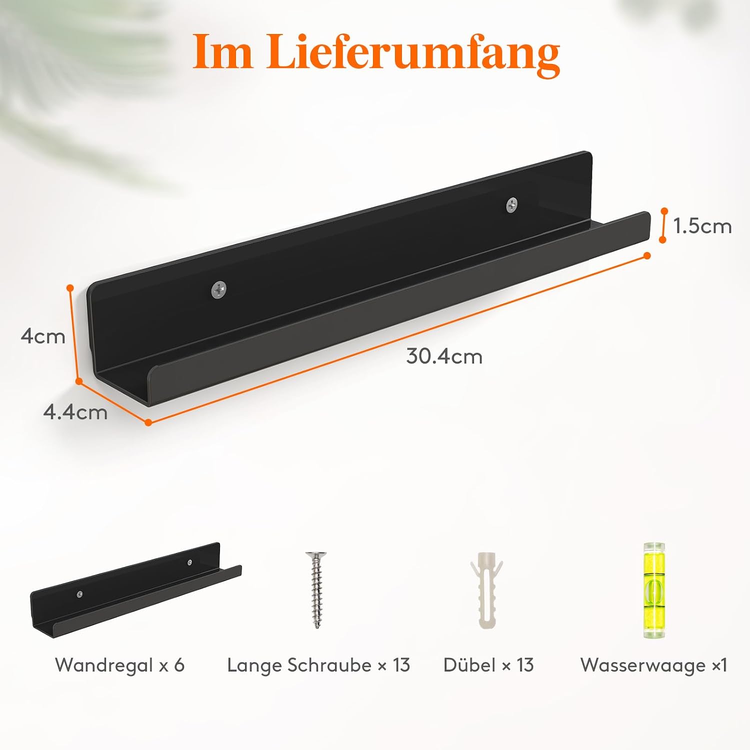 Thumbnail 1 de Lifewit Hängeregale Schallplatten 6er Pack 30,5 cm