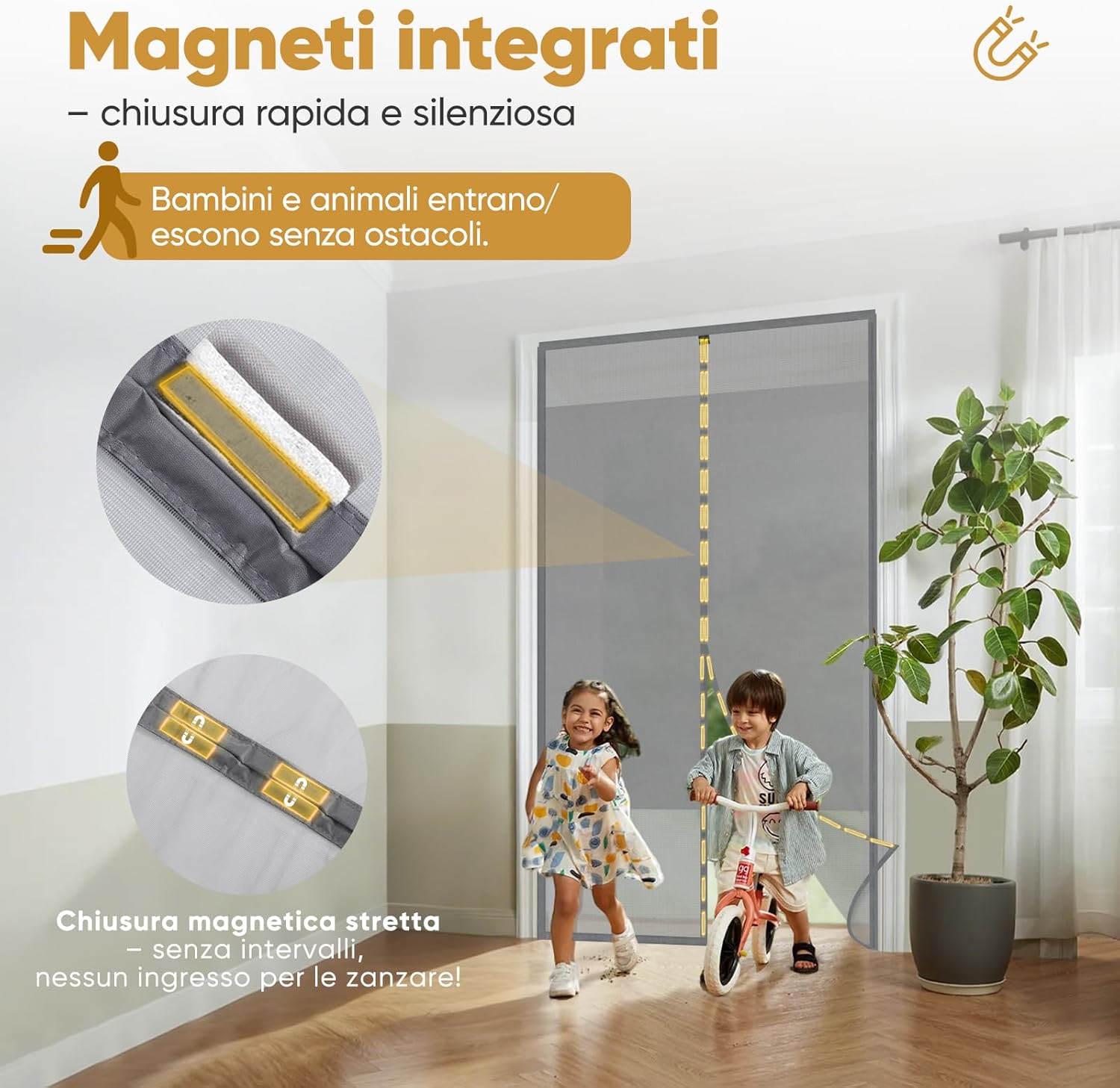 Thumbnail 2 de Sekey Zanzariera Magnetica Porta Protezione della Privacy 110x220 cm – Tenda magnetica per porta/protezione del balcone