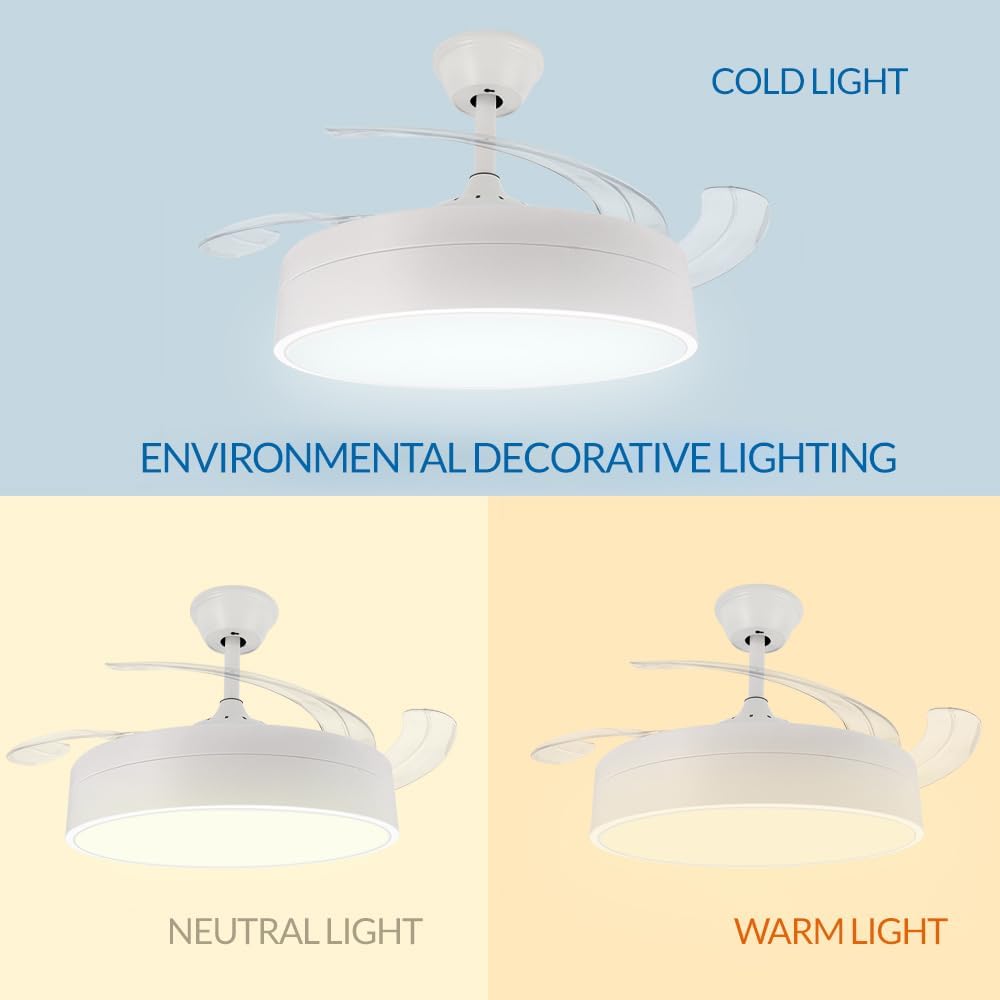 Thumbnail 4 de M mimotec Ventilador de Techo LED Messe 72W 🌬️ con mando y temporizador