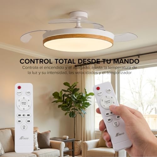 Thumbnail 7 de 3NOD CONCEPT NATURE: Ventilador de Techo con Luz en acabado madera