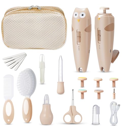Detalle de Lictin Kit Higiene Bebe-25 en 1 Ecargable Lima Electrica Uñas Bebe Set
