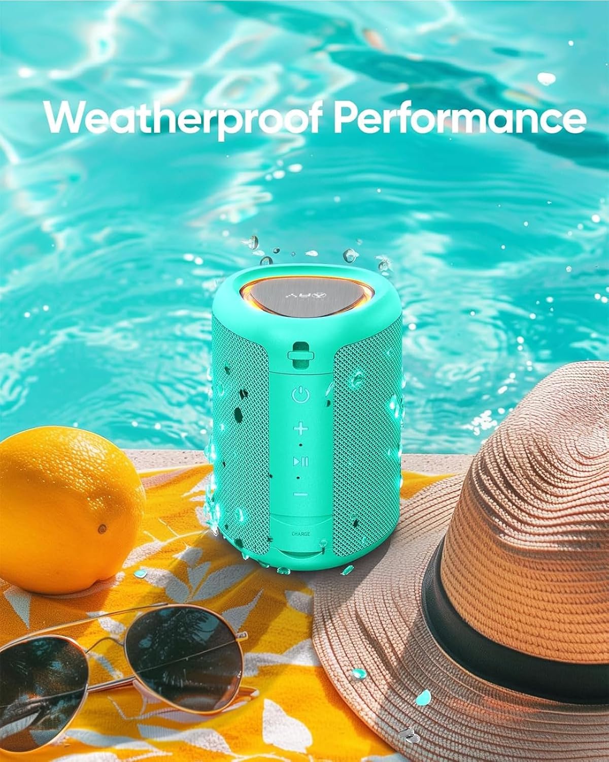 Thumbnail 6 de AY Portable Bluetooth Speaker with Lights — 15W Immersive Sound, IPX5, 15-Hour Playtime