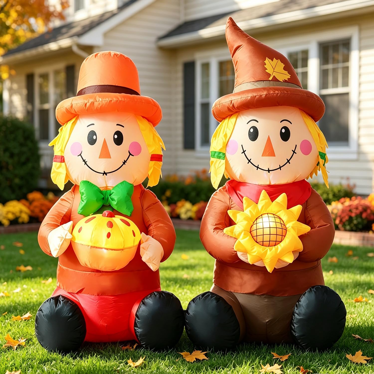 Thumbnail 6 de Inflatable Thanksgiving Scarecrow Decoration, 6 ft