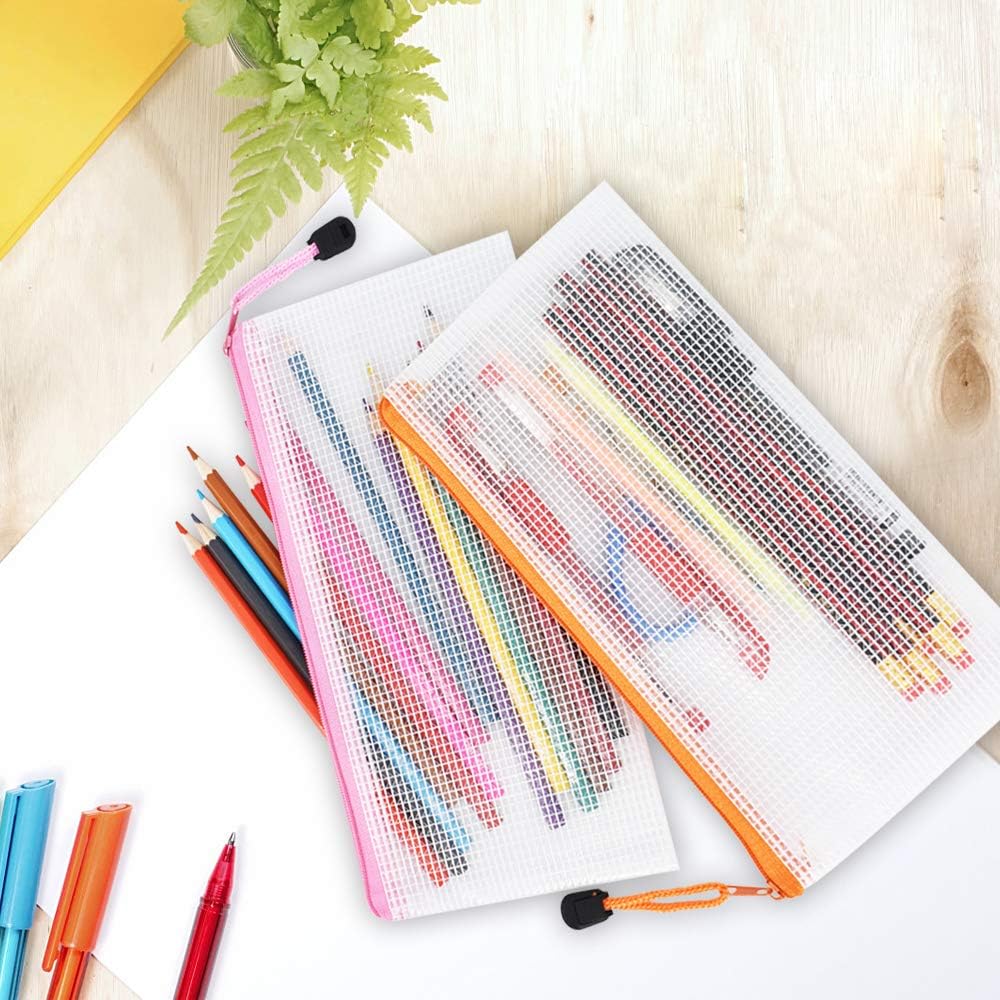 Thumbnail 4 de A6 Mesh Pencil Pouch 20 pcs clear organiser ✏️