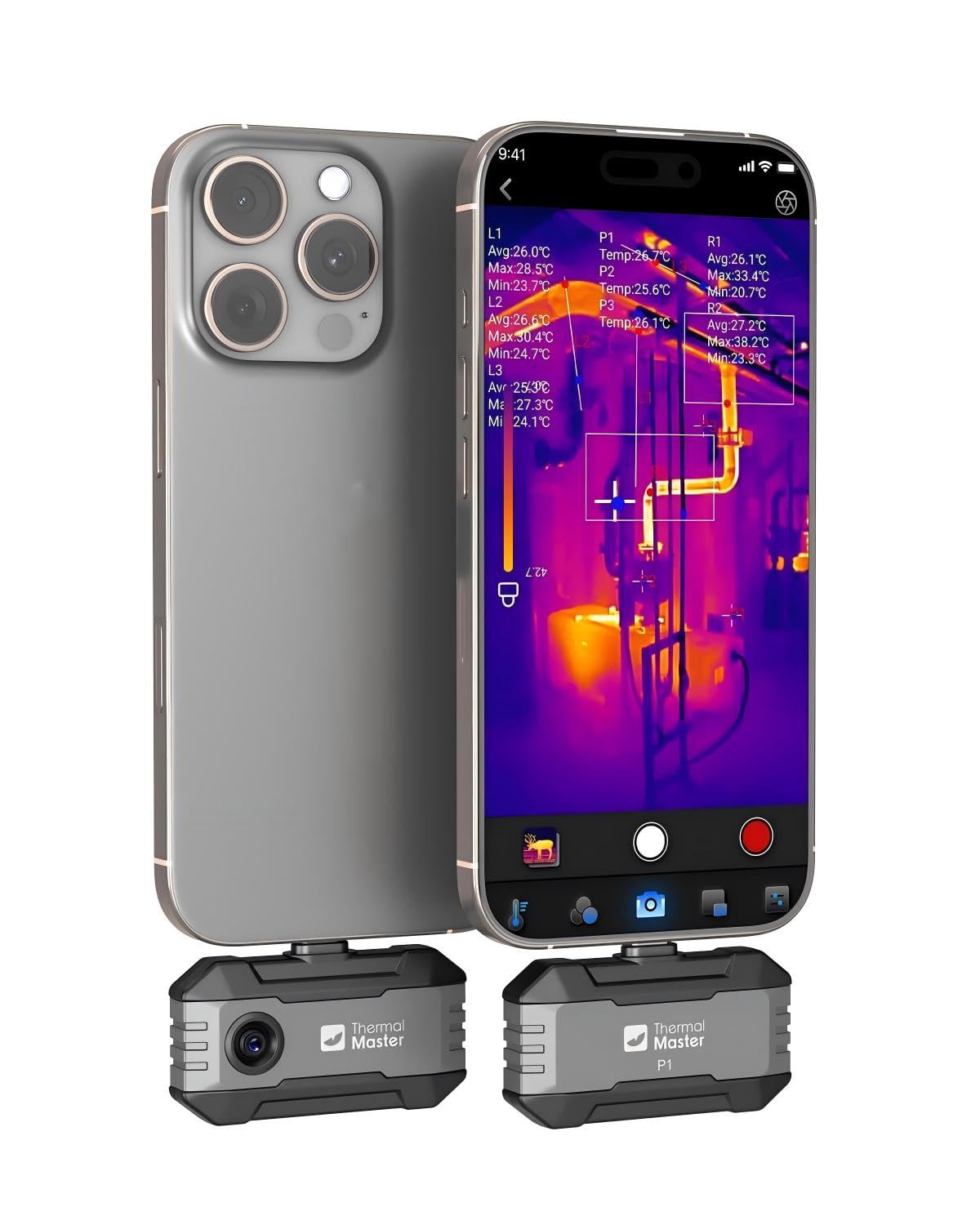 Detalle de Thermal Master P1 Thermal Camera, 320×240 Imaging, 15× Zoom, -4°F to 1112°F