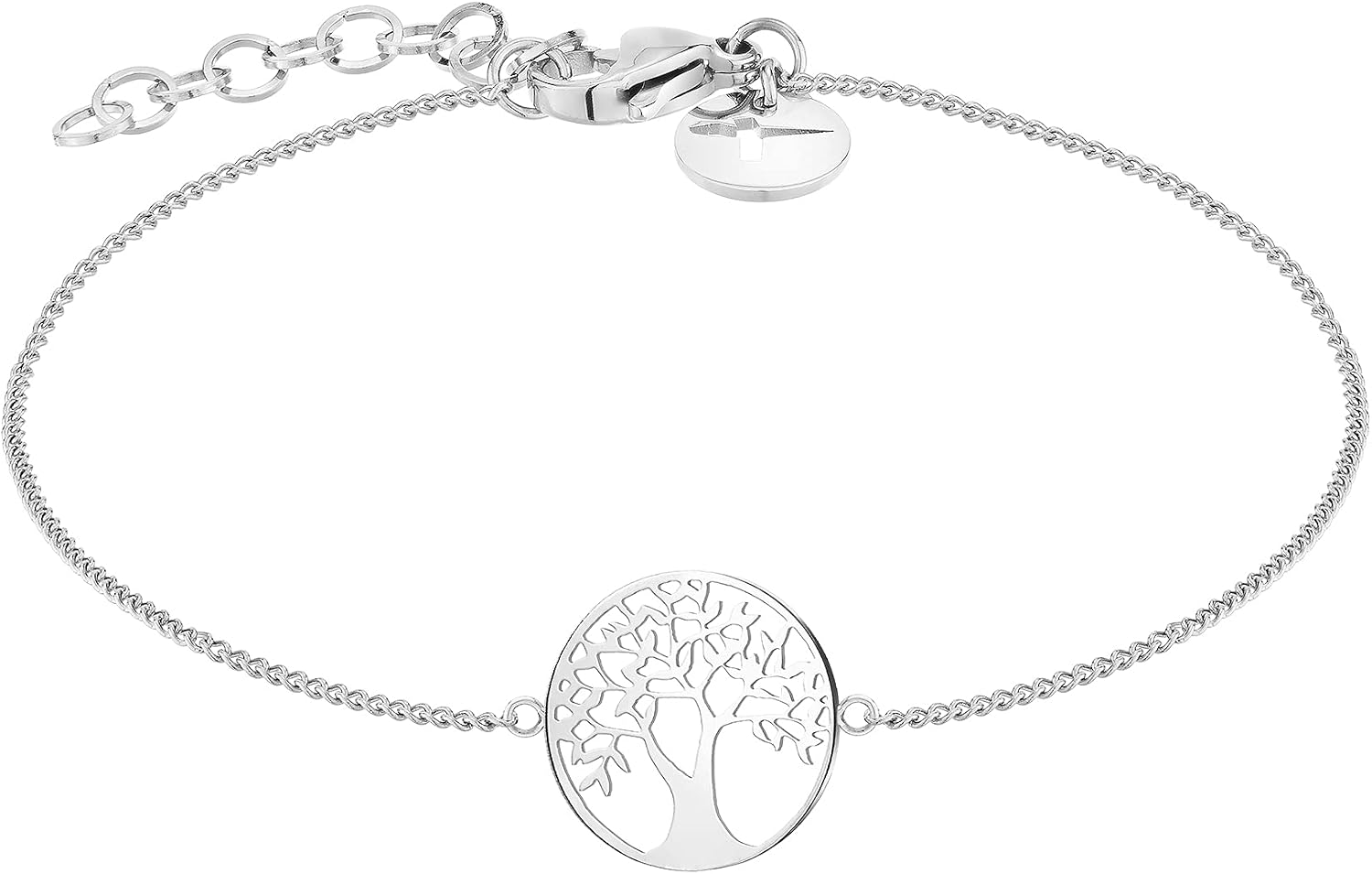 Detalle de Tamaris Arm-Schmuck Tree of Life Armband aus Edelstahl – verstellbar 17–21 cm, Geschenkverpackung