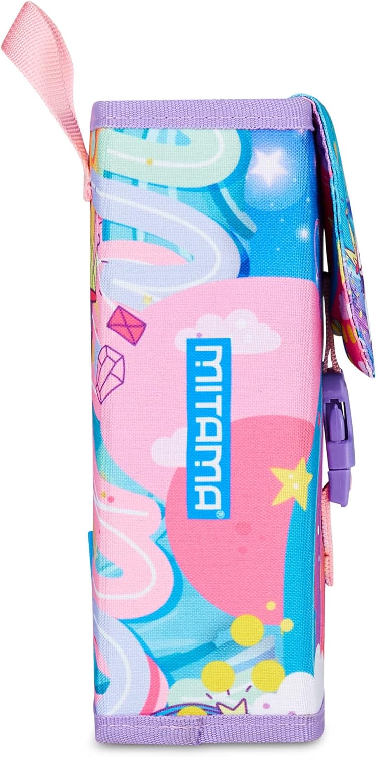 Thumbnail 4 de Mitama Trousse Scolaire 4 Fermetures éclair – Lilas, triple compartiment et contenu pédagogique
