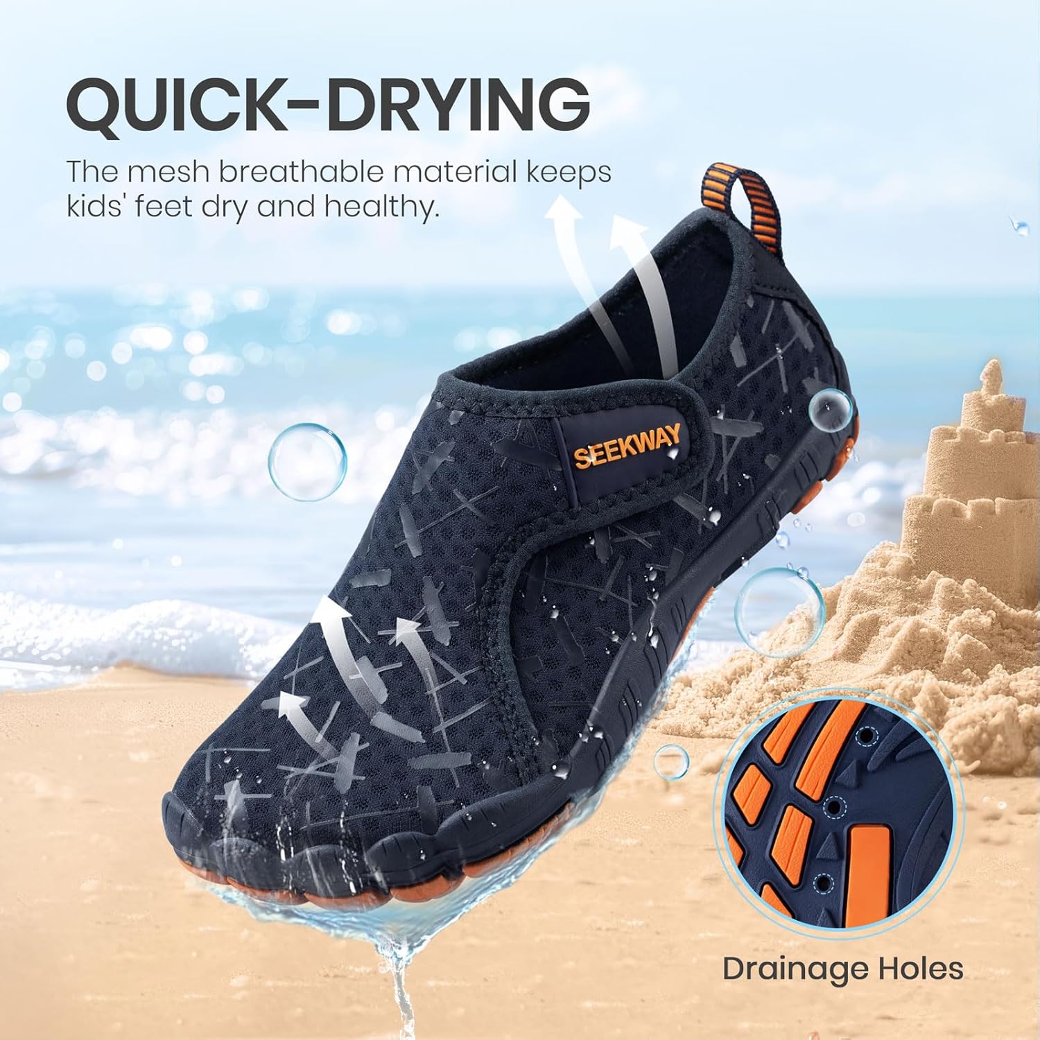 Thumbnail 1 de SEEKWAY Barefoot Water Shoes for Kids: Wide Toe Box, Quick-Dry, Non-Slip for Outdoor Adventures