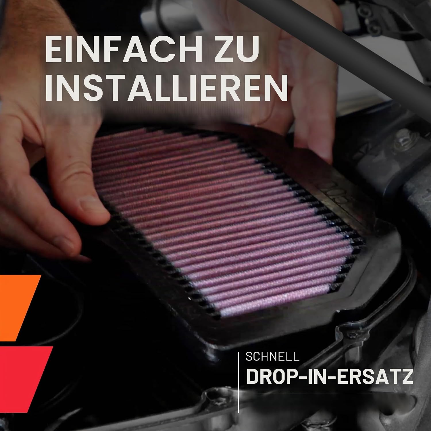 Detalle de K&N YA-1006 Motorrad Luftfilter – Tausch-Luftfilter, Rot