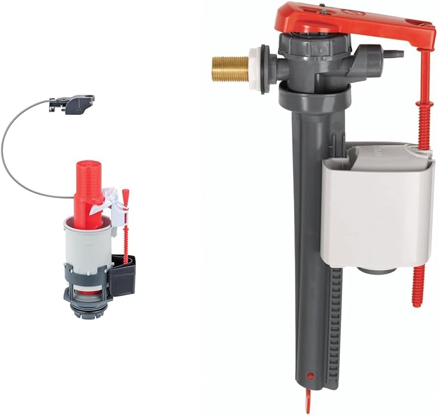 Thumbnail 3 de Mécanisme de chasse d’eau Wirquin 50719184 à câble pour WC suspendu (rouge et blanc)