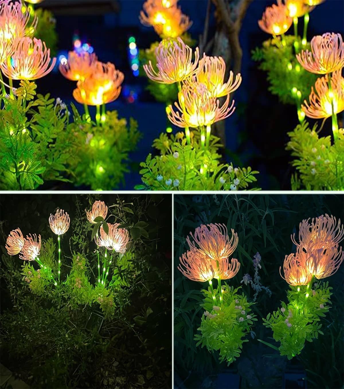 Thumbnail 4 de Joysing: luci solari a forma di fiore per giardino all'aperto, confezione da 2 – LED floreali impermeabili