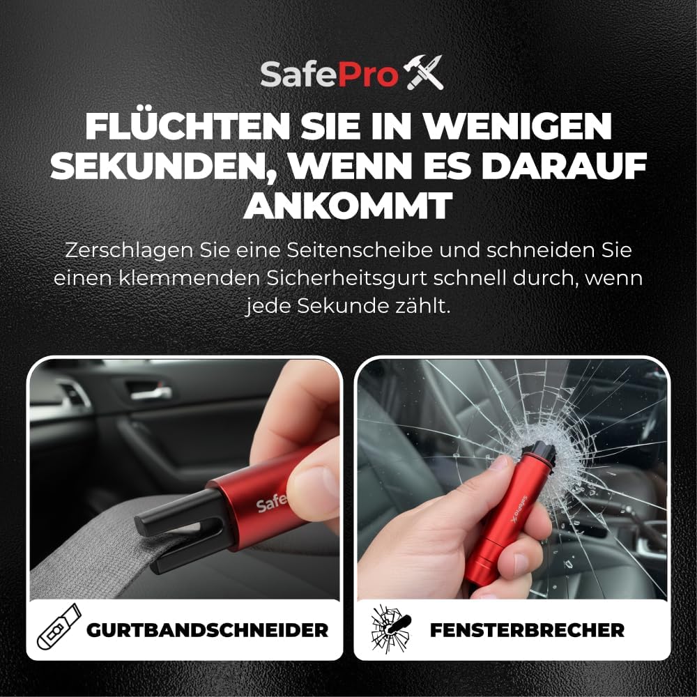 Detalle 2 de SafePro X Notfallhammer mit Gurtschneider