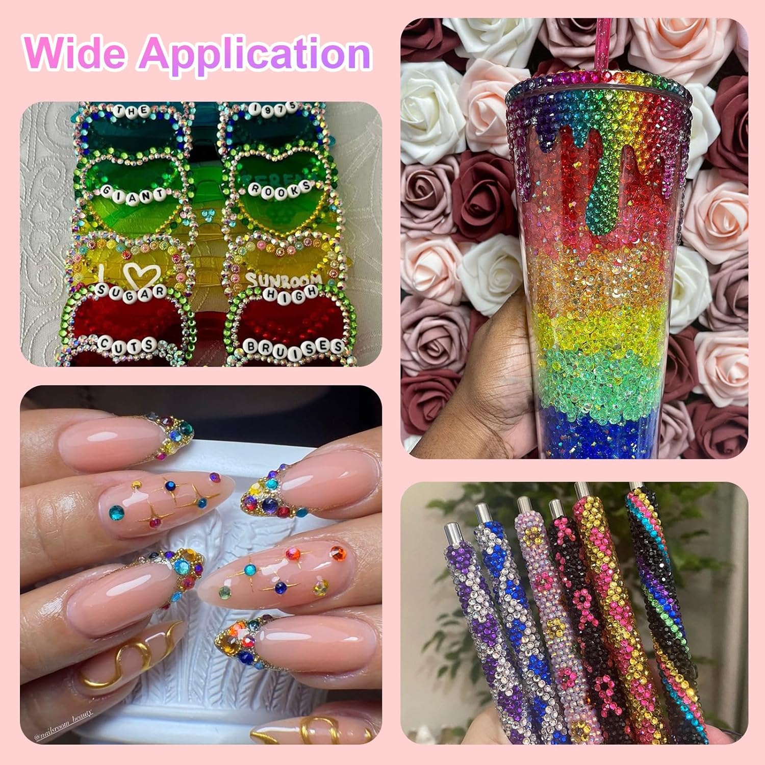 Thumbnail 6 de Canvalite 35000Pcs 40 Colors Jelly Rhinestones — 3mm Resin Flatback Gems for Diamond Art, Bedazzler Kit with Glue