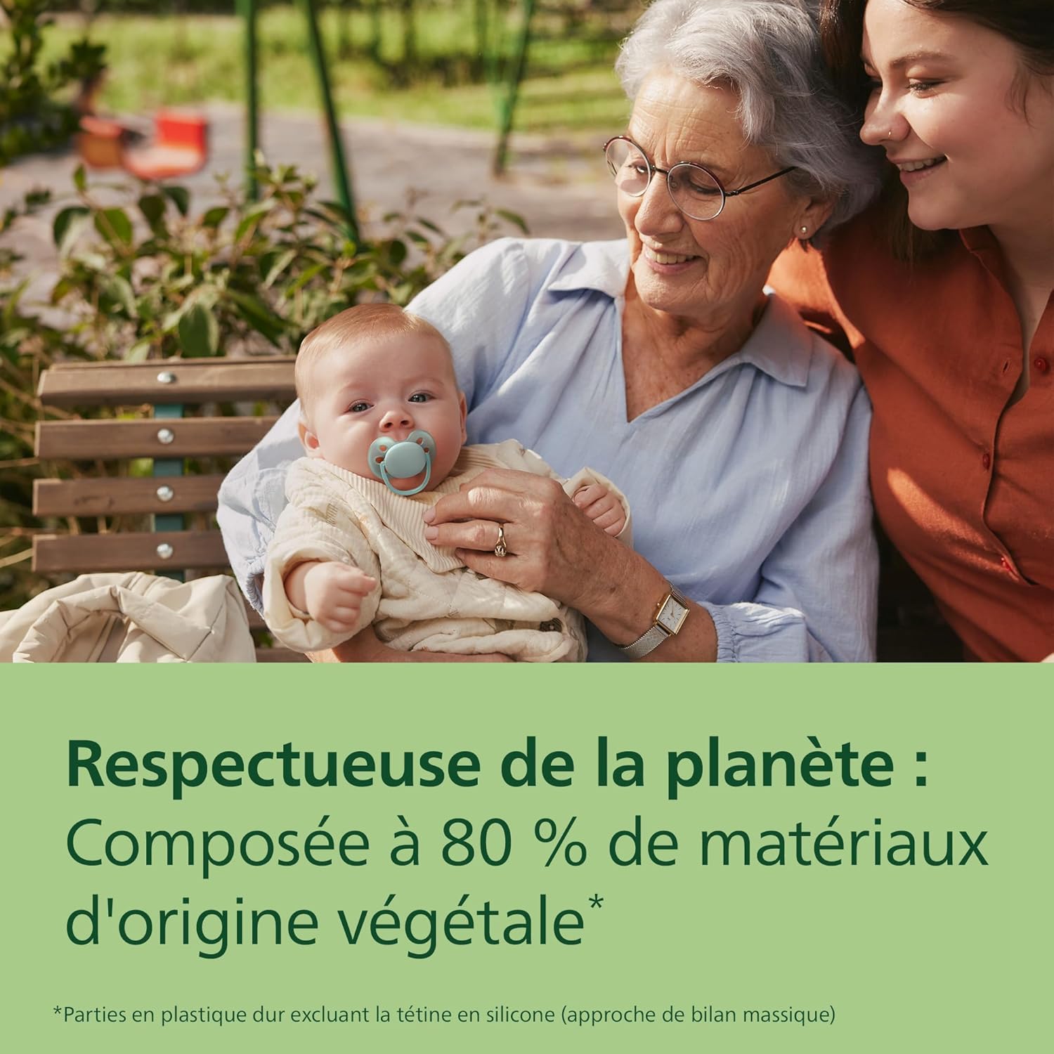 Detalle de Philips Avent Sucettes ultra-douces SCF091/50 — lot de 4, téterelle orthodontique en silicone végétal sans BPA