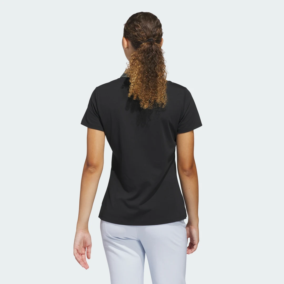Detalle 2 de Polo de golf Adidas Ultimate365+ Butterspun Grid Negro