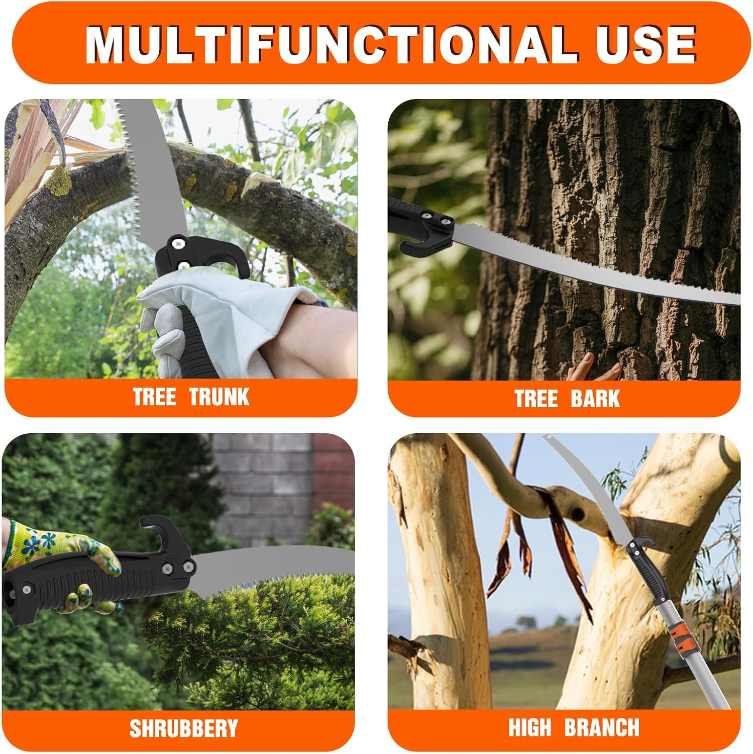 Thumbnail 3 de SISUPASSIE 7.2m Telescopic Pole Saw – Long Reach Pruning Saw with Durable Blade