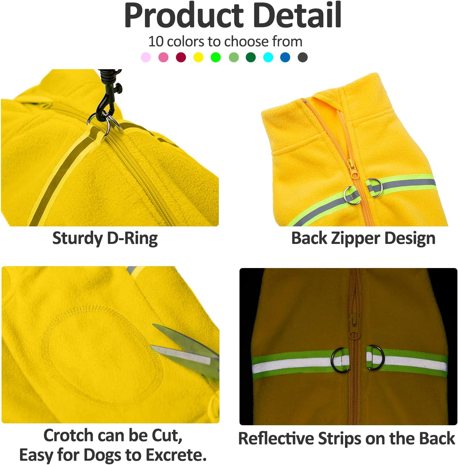 Thumbnail 3 de BT Bear Kleiner Hundepullover: Weiches Fleece mit reflektierender Weste – Wärme für kleine Vierbeiner