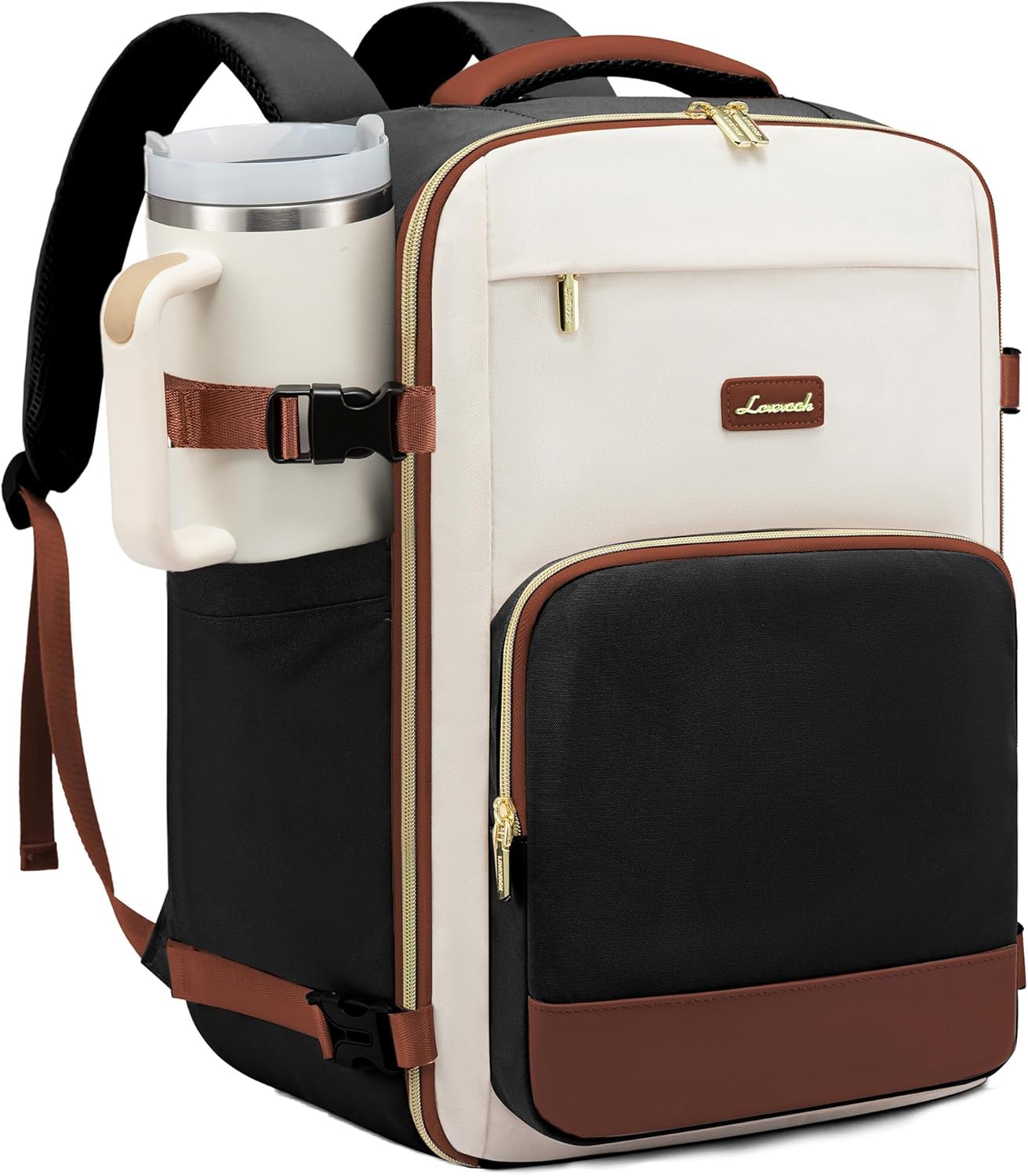 Detalle de LOVEVOOK Ryanair Handgepäck 40x30x20 cm – 24 L Reiserucksack für Damen, Cabin Bag passend zu Ryanair, Wizz Air & Eurowings
