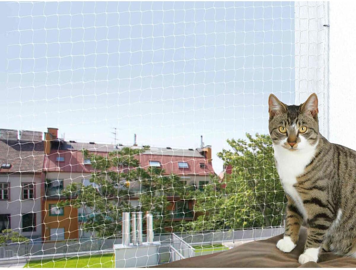Thumbnail 6 de Trixie Rete di Protezione per Gatti – Balcone, Terrazza e Finestra (8x3 m, 3x3 cm, Trasparente)