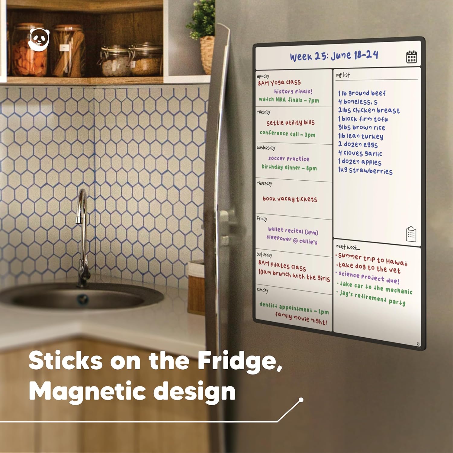 Thumbnail 2 de Smart Panda A3 Magnetic Whiteboard Fridge Calendar