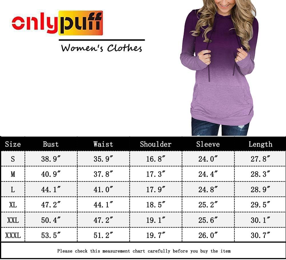 Detalle 2 de onlypuff Women's Drawstring Pullover Hoodie with Long Sleeves and Kangaroo Pocket