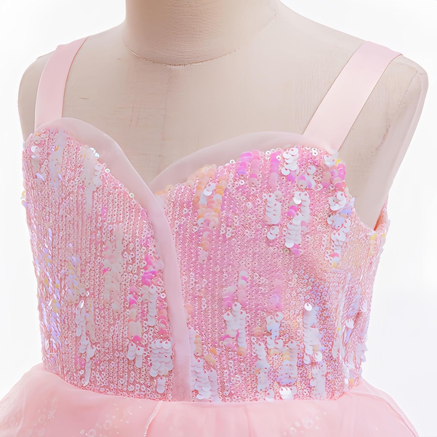 Thumbnail 2 de Tangsenyu New Glinda Costume Kids Good Witch Purple Fairy Sequins Princess Tulle Dress