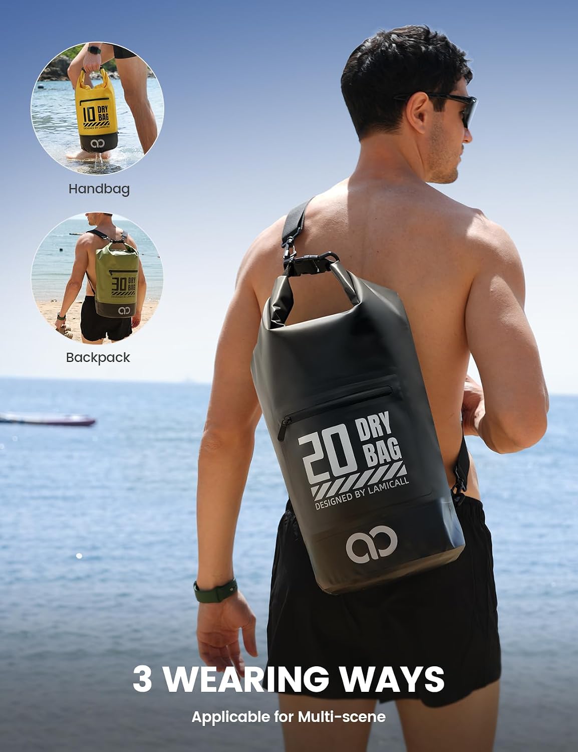 Thumbnail 4 de Lamicall Dry Bag 20L waterproof backpack