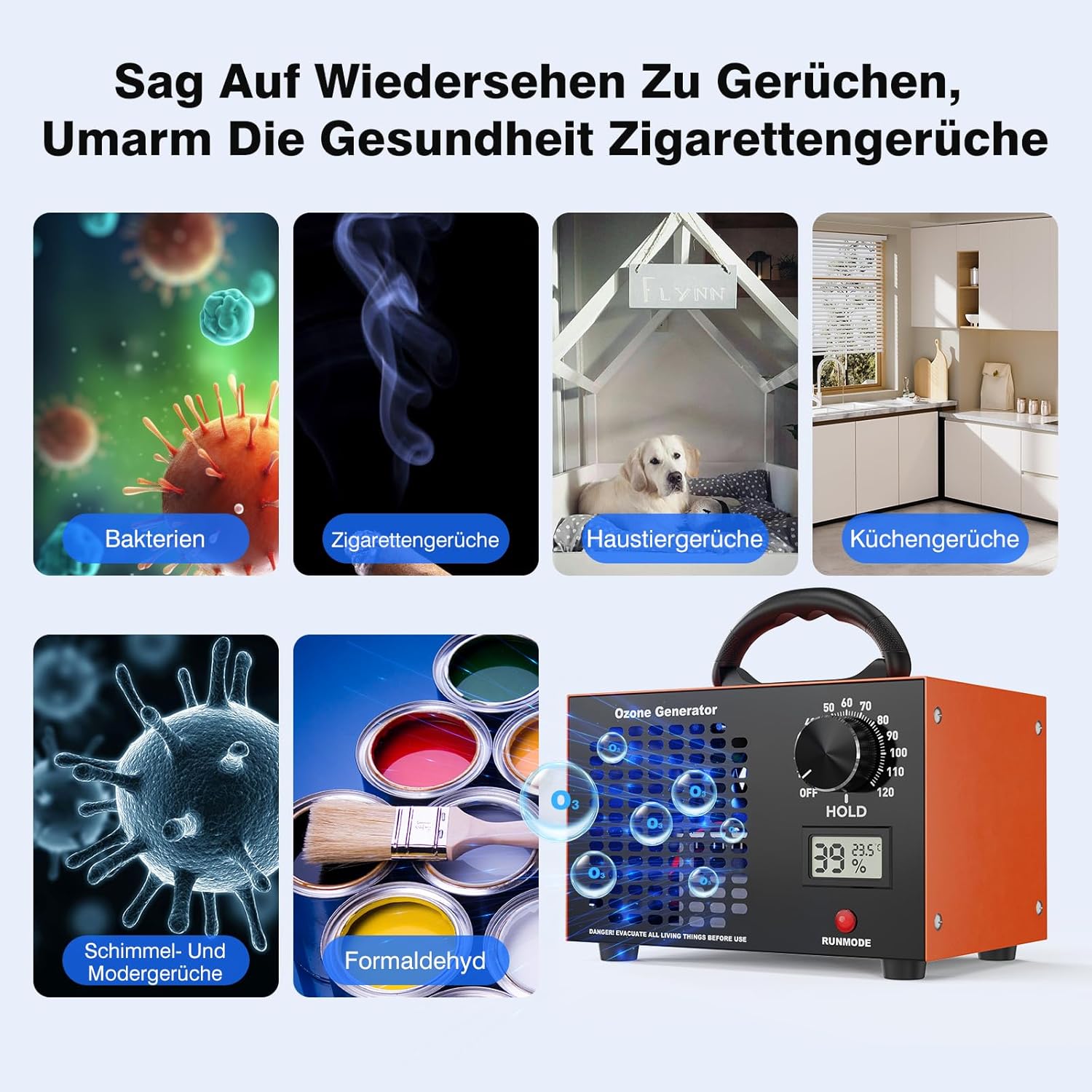 Detalle de Ozongenerator 120000 mg/h Ozongerät 300 m²