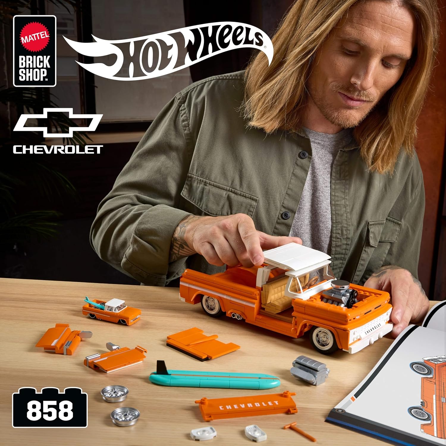 Thumbnail 1 de Mattel JFT20 Custom ’62 Chevy Pickup 858 Teile