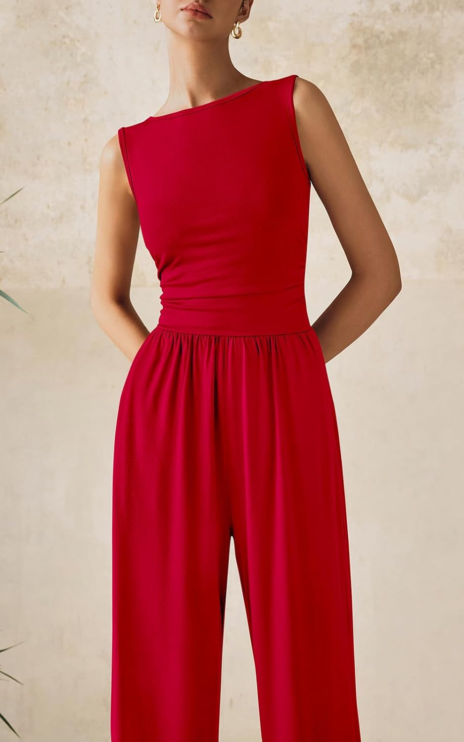 Thumbnail 2 de PRETTYGARDEN One Piece Jumpsuits for Women — Dressy Casual Sleeveless Wide Leg Rompers