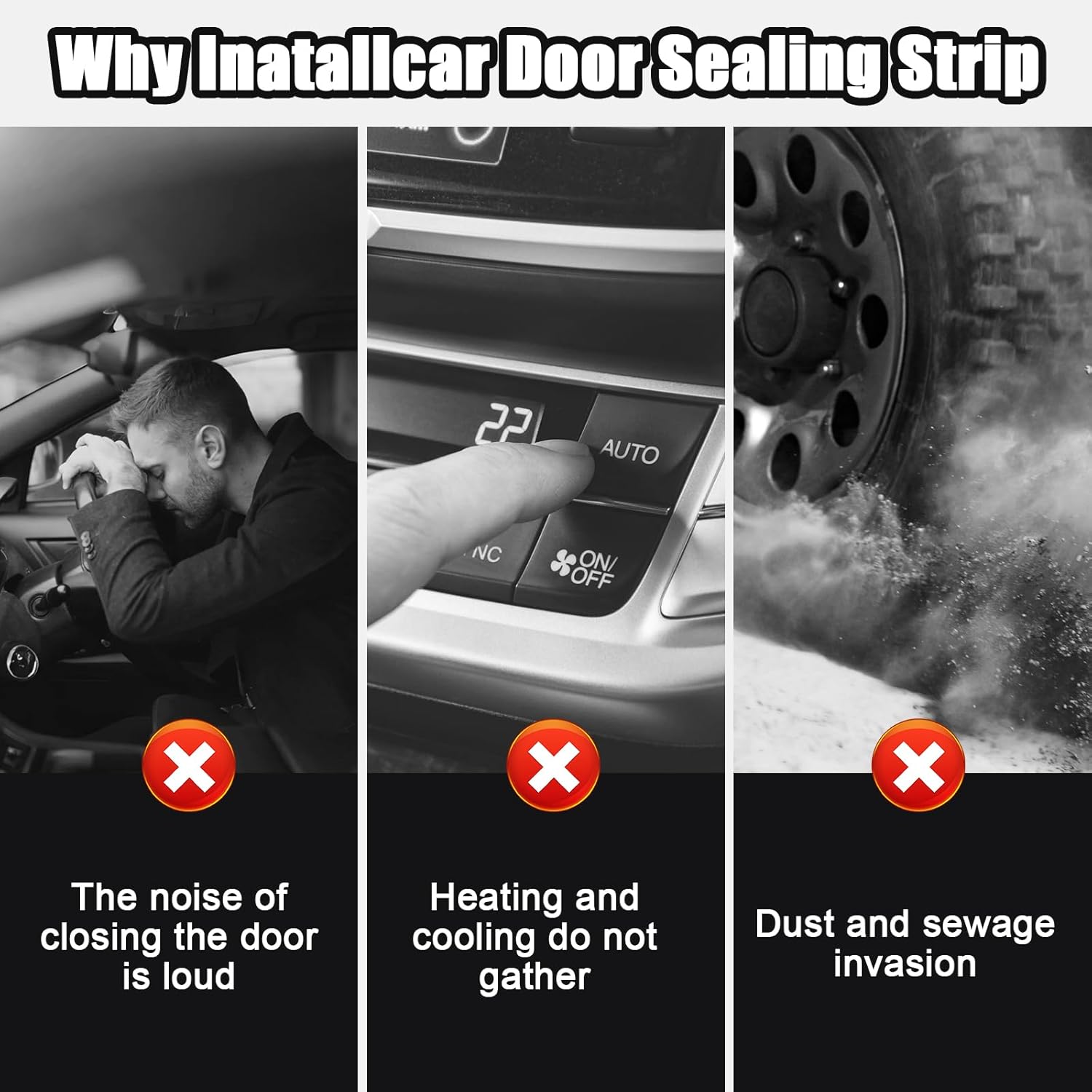 Thumbnail 3 de Symyda Automotive Weather Stripping Car Door Seal (D-Shape, 10x10mm, 6M/20ft)