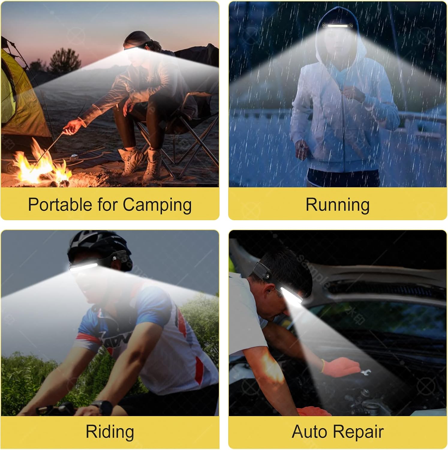 Thumbnail 5 de Head Torch Rechargeable Headlamp 2 XPE 6 Modes