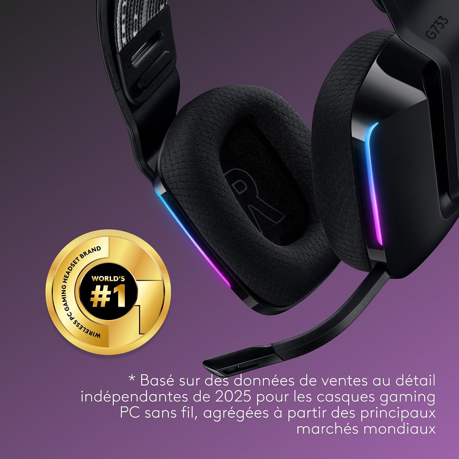 Thumbnail 2 de Logitech G733 Casque Gaming Sans Fil LIGHTSPEED avec bandeau de suspension