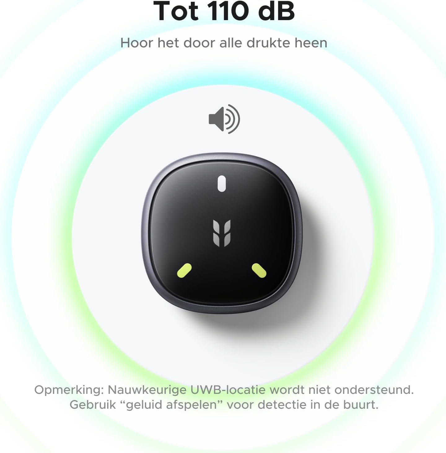 Thumbnail 2 de UGREEN FineTrack Mini 2-tracker, 4-pack met IP68 en 110 dB alarm