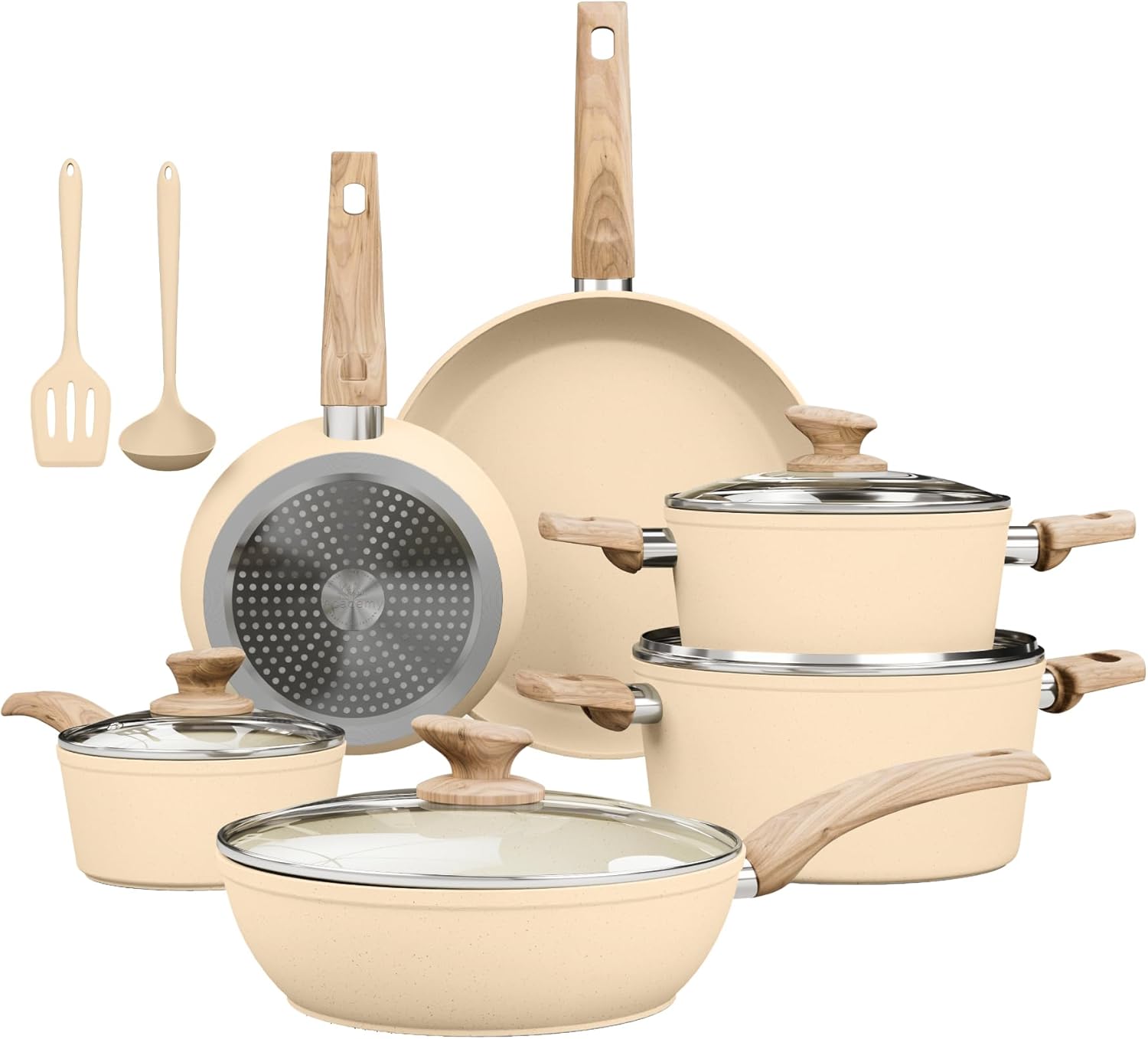 Thumbnail 6 de Kitchen Academy 12-Piece Granite Nonstick Cookware Set