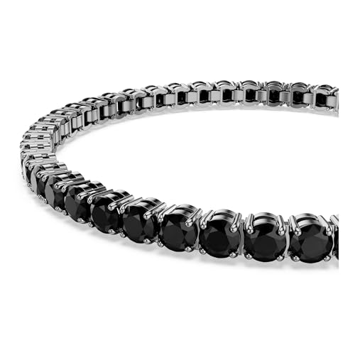 Detalle 2 de Swarovski Pulsera Tennis Matrix pulsera Negra talla redonda