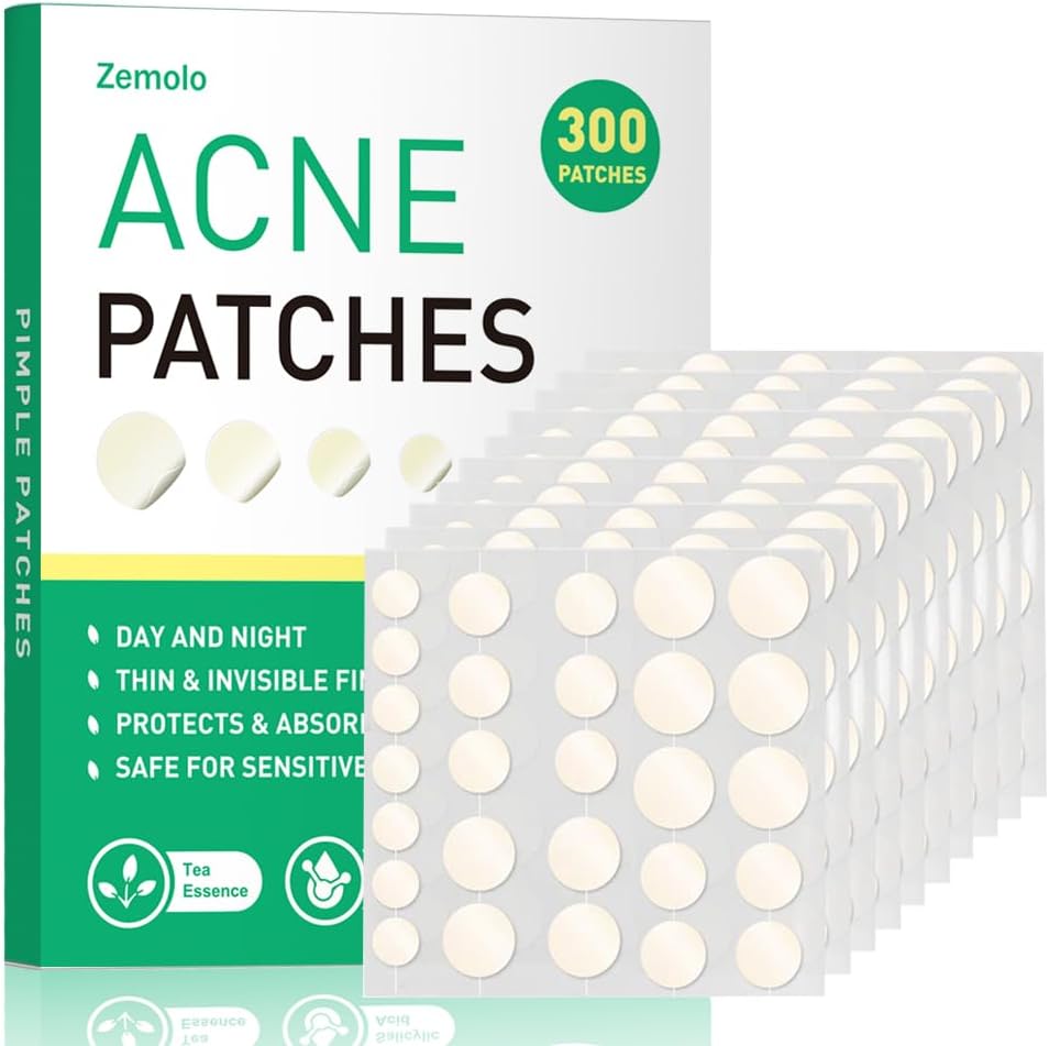 Detalle de Zemolo puistjespatches, 300 hydrocolloïde patches in vier maten
