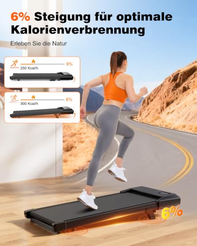 Detalle 2 de Superun Walking Pad mit Steigung, KI-Trainer-App, Handgriffen und 136 kg Traglast