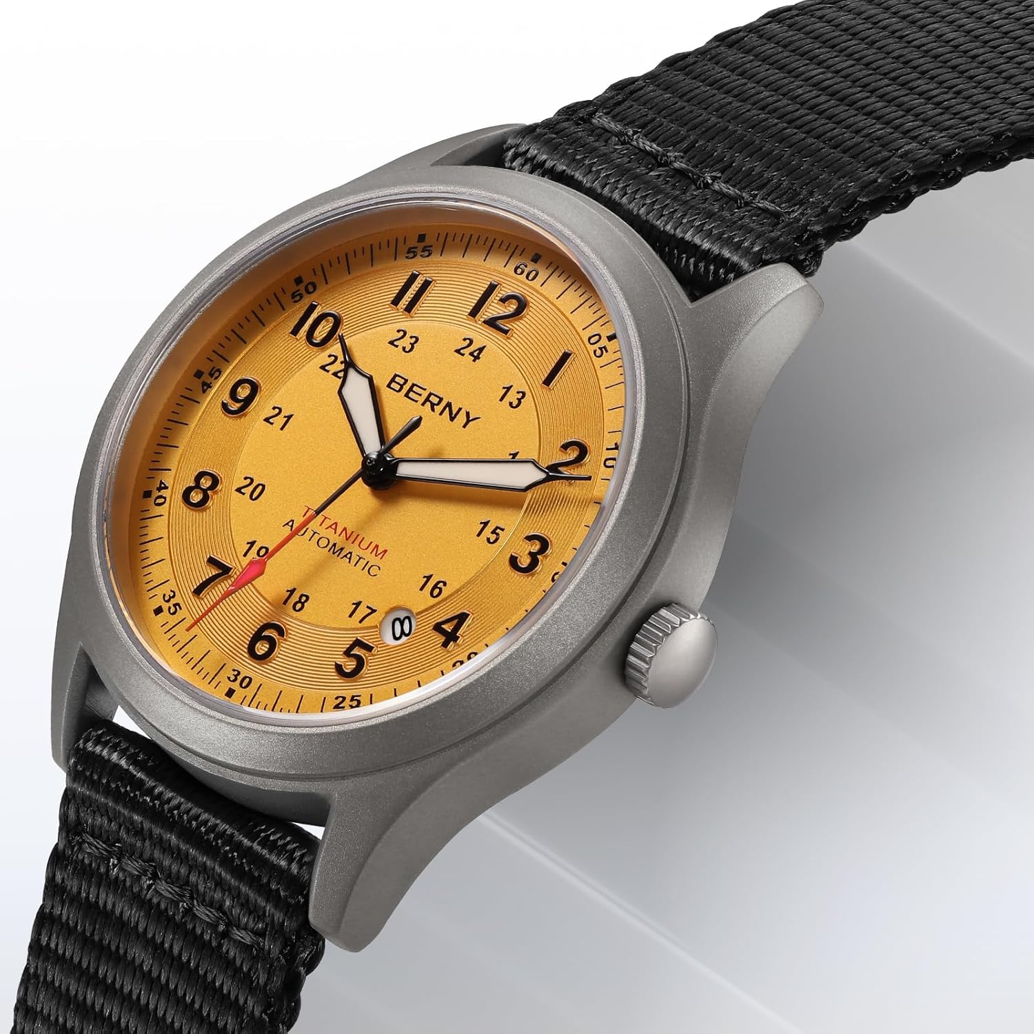 Thumbnail 2 de BERNY Titanium Herrenuhr Automatik 10ATM