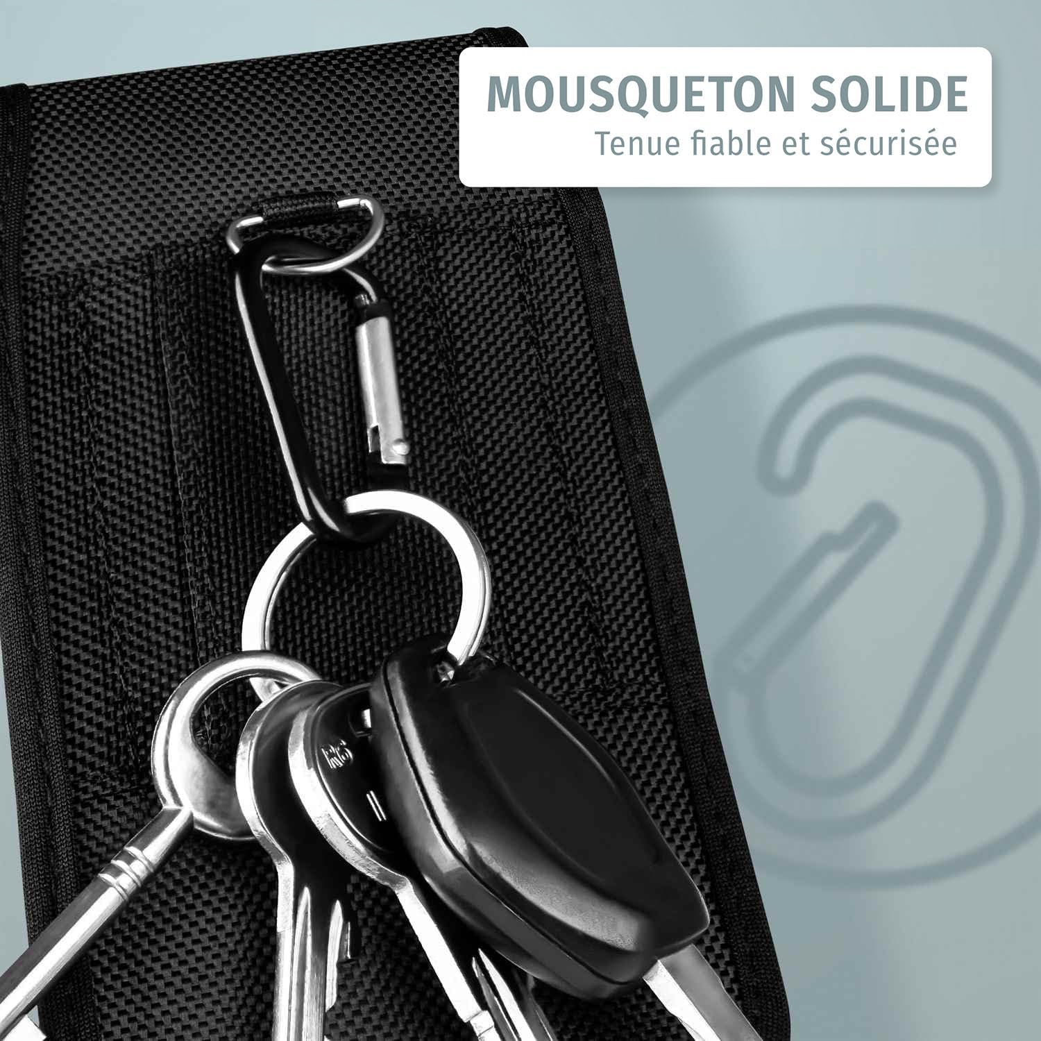 Detalle 2 de moex Agility Coque pour Samsung Galaxy S5 / S5 Neo – Étui nylon avec passant de ceinture, mousqueton et porte-stylo