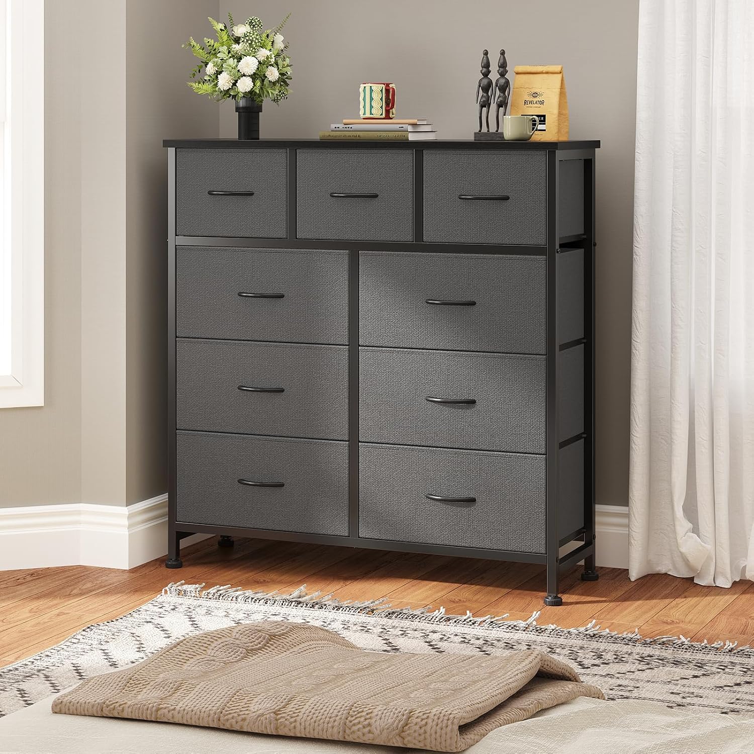Thumbnail 6 de DUMOS Fabric Dresser, 9 Drawers