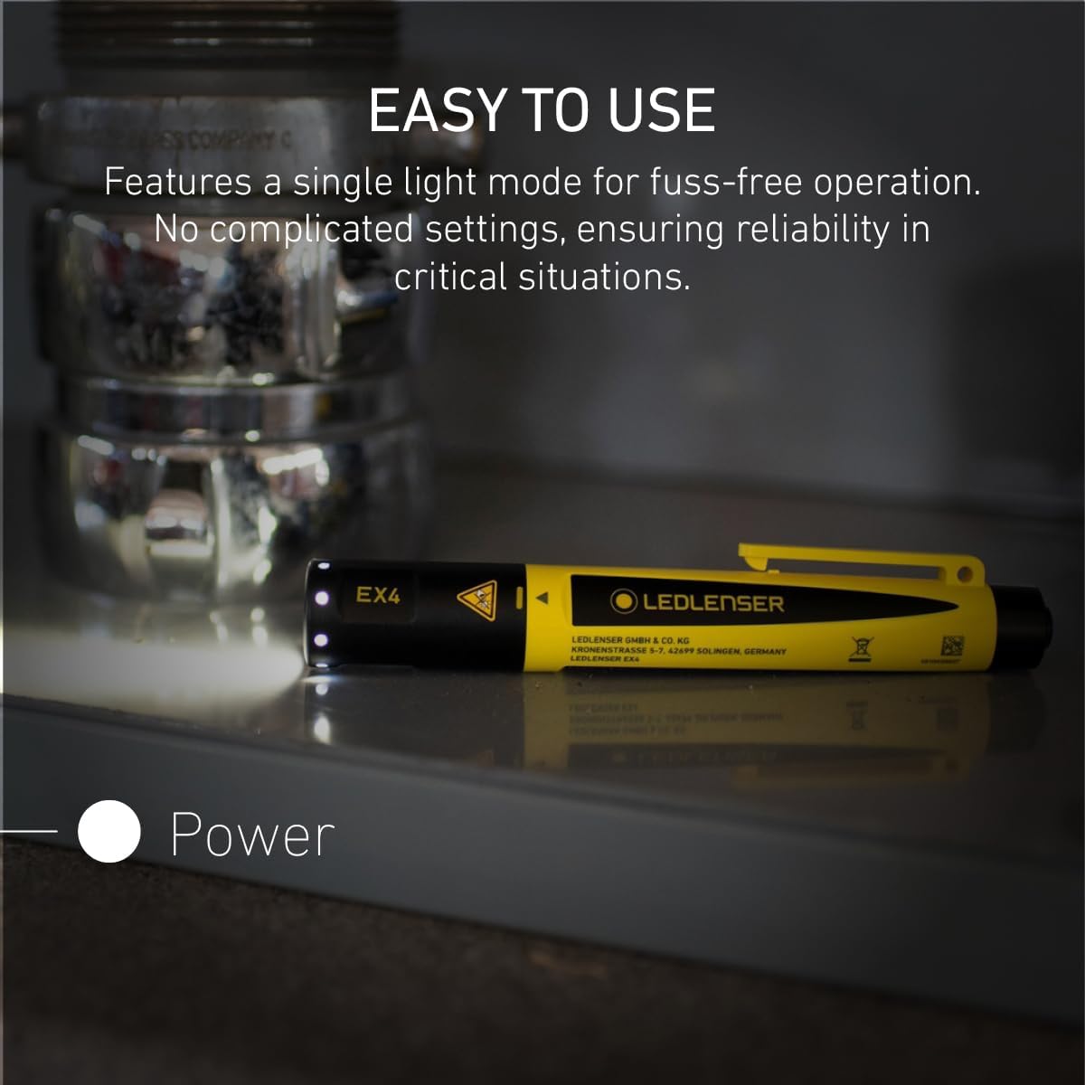 Detalle 2 de Ledlenser EX4 ATEX Zone 0 LED Intrinsically Safe Pen Torch