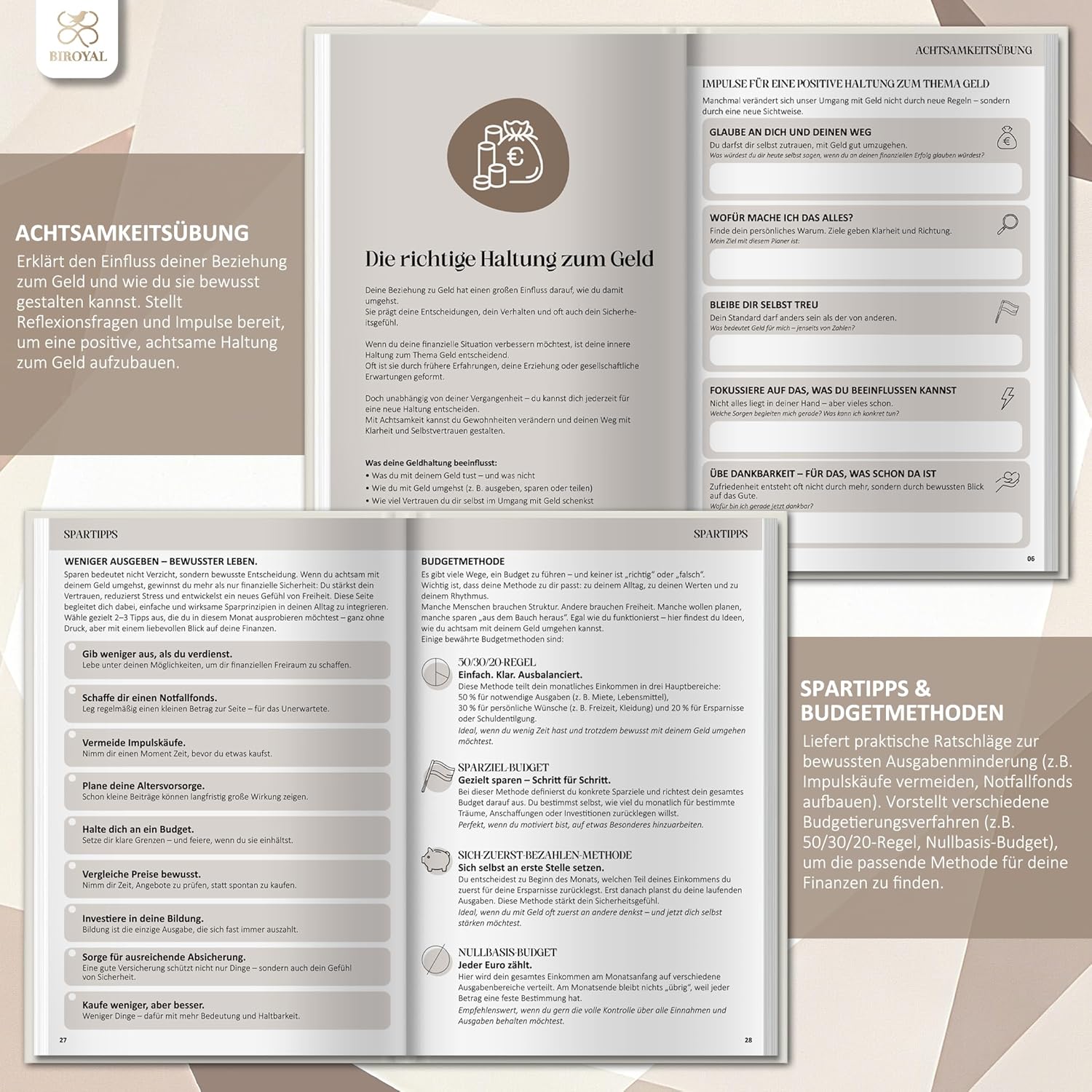 Thumbnail 3 de BIROYAL 12 Monate Budget Planner 12 Monate 📘