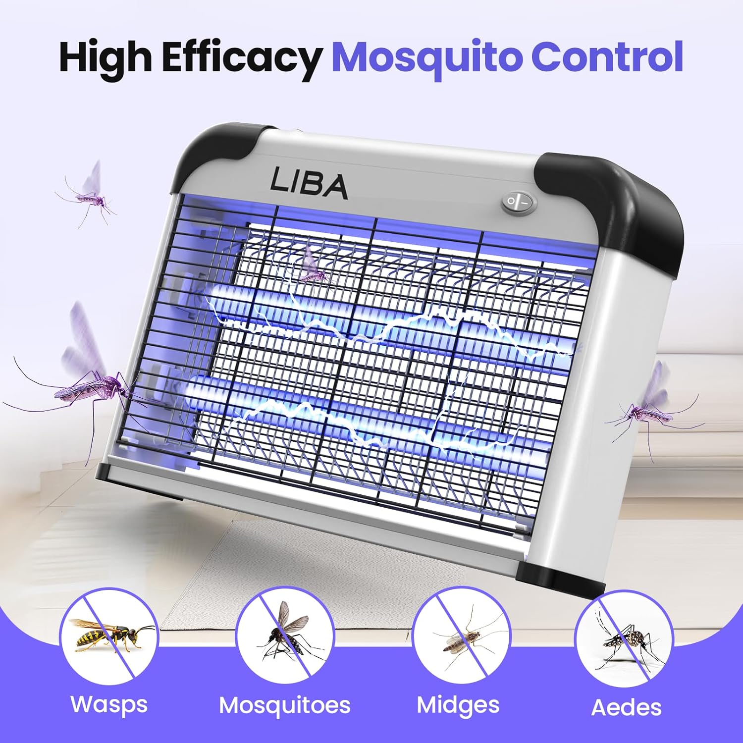 Detalle 2 de LiBa Electric Bug Zapper 2800V ⚡🪰