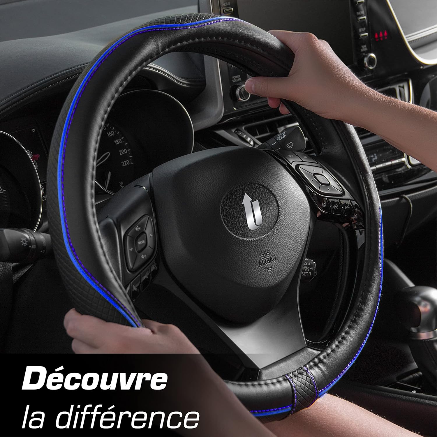Detalle 1 de Couvre volant voiture 37-38 cm simili cuir