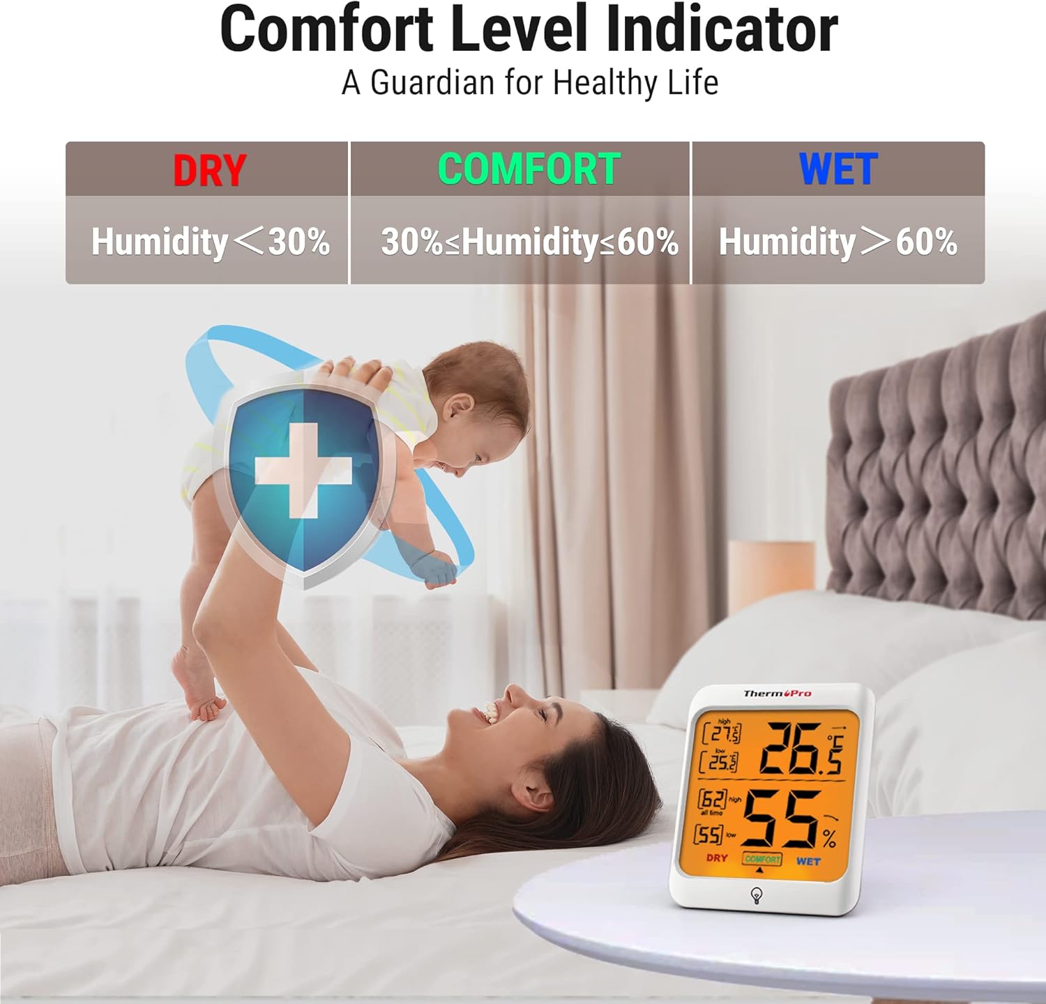 Thumbnail 2 de ThermoPro TP53 Indoor Humidity Gauge 2-pack 🌡