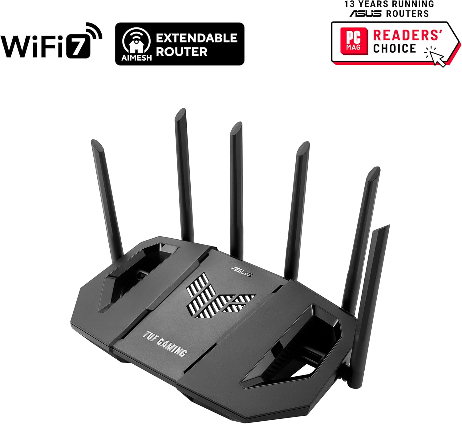 Thumbnail 1 de ASUS TUF Gaming BE9400 Tri-Band Gaming-Router mit WiFi 7 (802.11be) und vier 2,5G-Ports