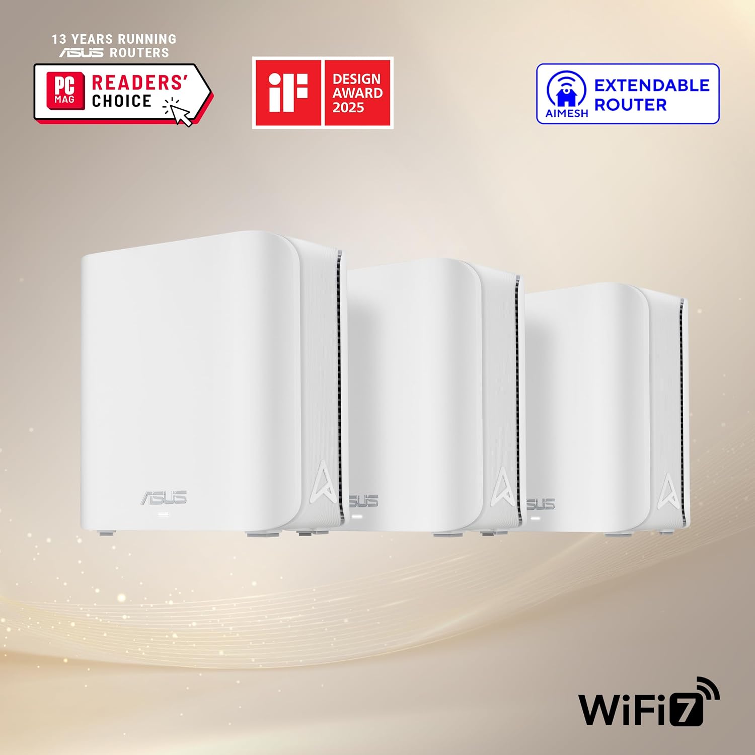 Detalle de ASUS ZenWiFi BD4 3-Pack Mesh WiFi 7